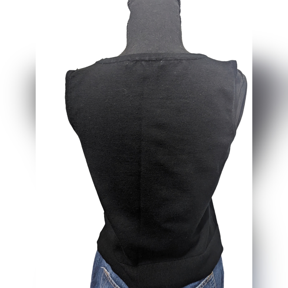 Cable & Gauge Sleeveless Blouse  Design Across Chest SZ Small Petite SEND OFFER - Picture 4 of 5